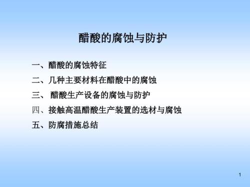 醋酸的腐蚀作用与防护.ppt