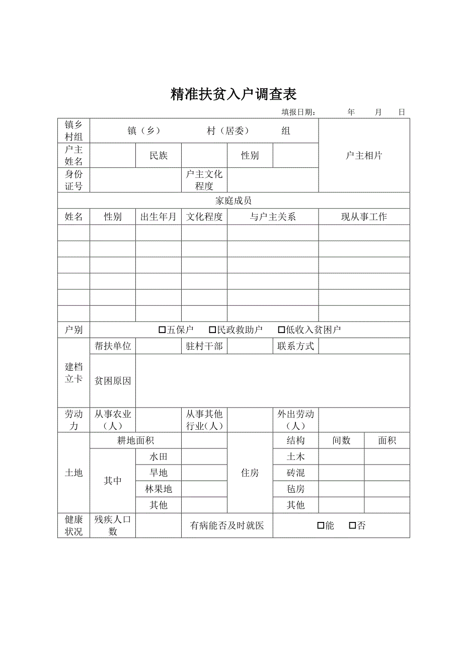 贫困户入户调查表.doc_第1页
