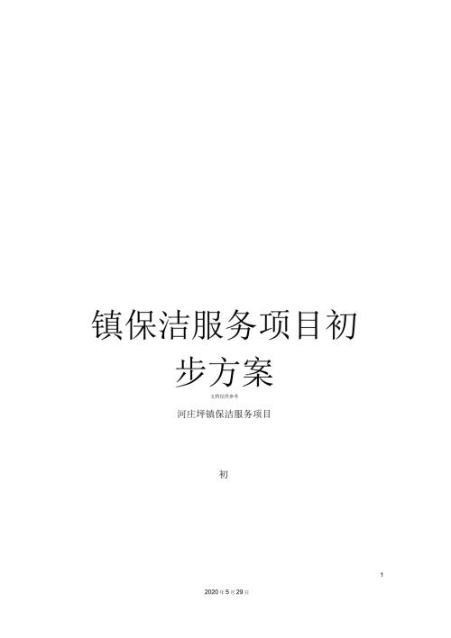镇保洁服务项目初步方案.docx