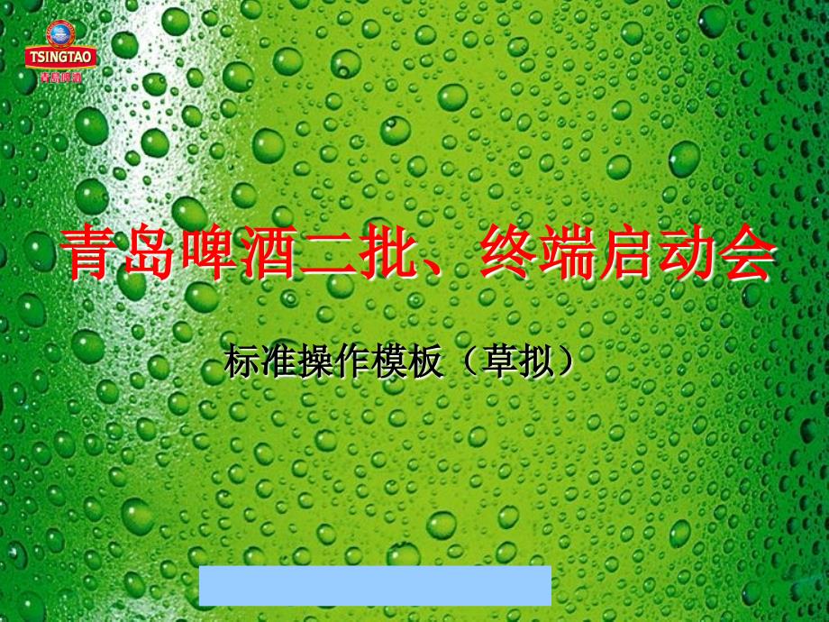 青岛啤酒终端启动会标准操作方案.ppt_第1页