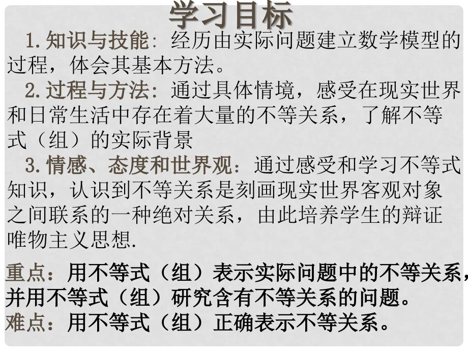 高中数学3.1不等式与不等关系课件新人教A版必修5.ppt_第2页