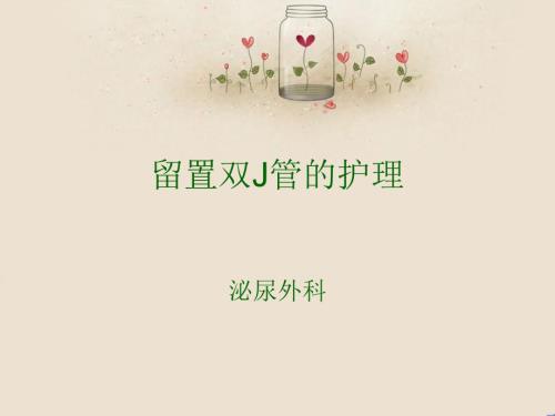 输尿管双J管的护理.ppt