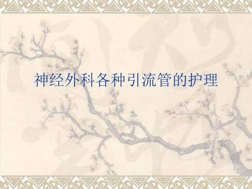 神经外科各种引流管的护理.ppt