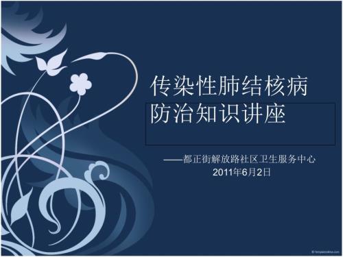 肺结核知识讲座PPT课件.ppt
