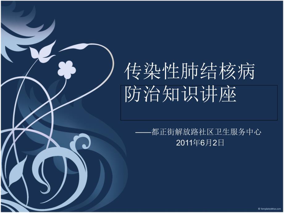 肺结核知识讲座PPT课件.ppt_第1页