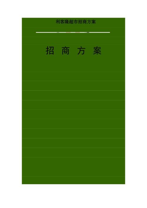 超市招商方案.doc
