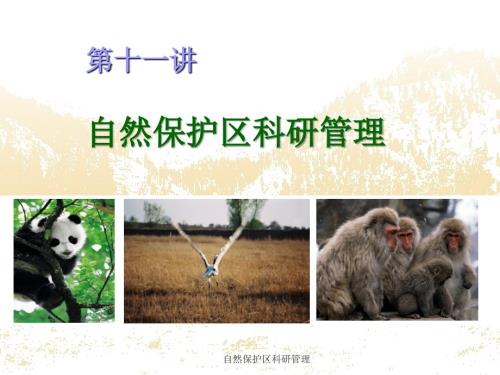 自然保护区科研管理课件.ppt