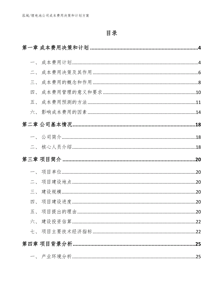 锂电池公司成本费用决策和计划方案参考.docx_第2页