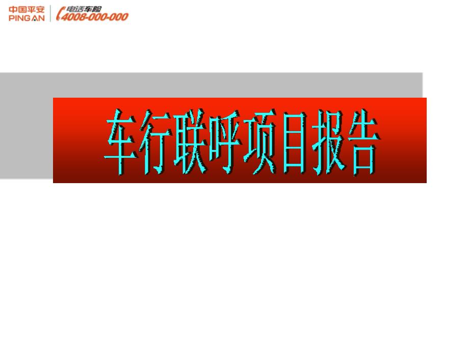 车险车电联呼项目报告.ppt_第1页