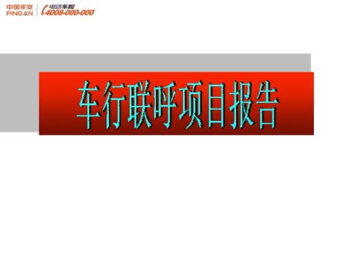 车险车电联呼项目报告.ppt