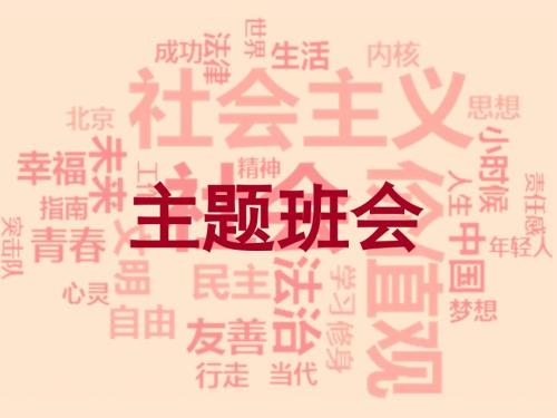 社会主义核心价值观主题班会ppt.ppt