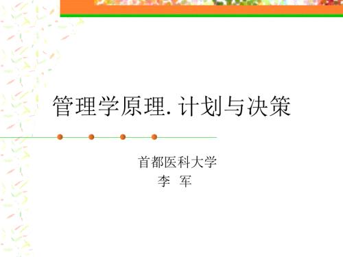 管理学原理.计划与决策.ppt