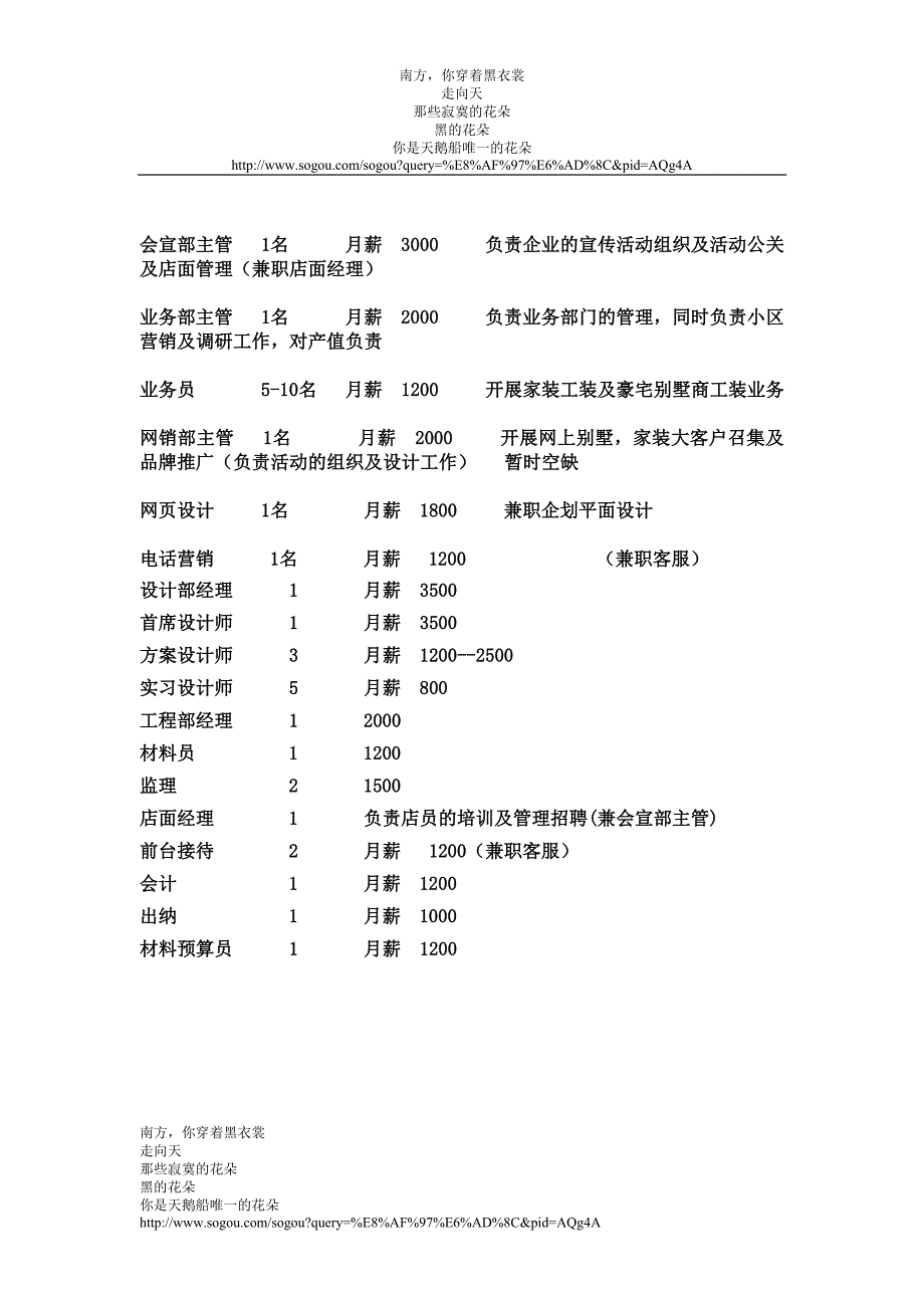 装饰公司各部门薪资待遇.doc_第1页