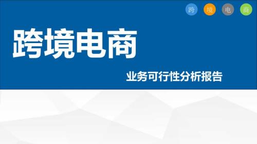 跨境电商业务可行性分析报告.ppt