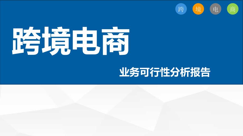 跨境电商业务可行性分析报告.ppt_第1页