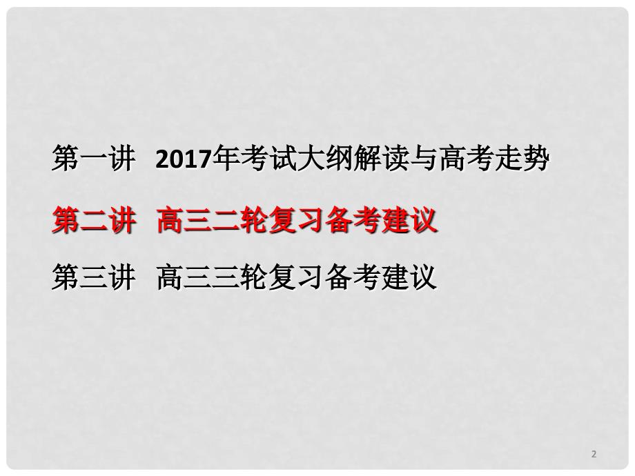 高考地理三轮复习第二讲备考建议课件.ppt_第2页