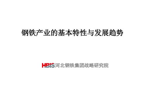 铁矿石期货上市培训1钢铁产业的基本特点与发展趋势.ppt