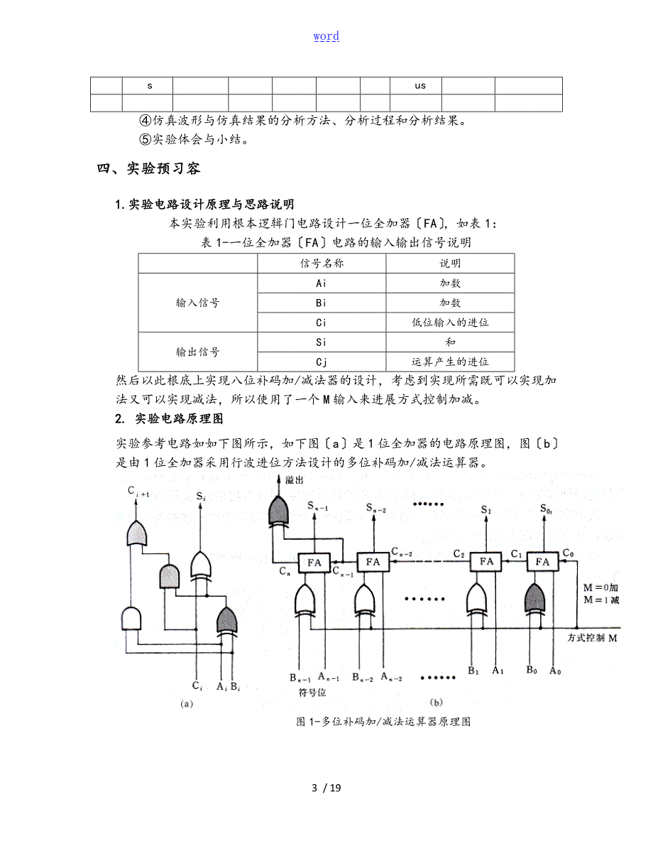 计算机组成原理实验报告八位补码加减法器的设计与实现.doc_第3页