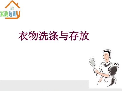 衣物洗涤与存放PPT课件.ppt