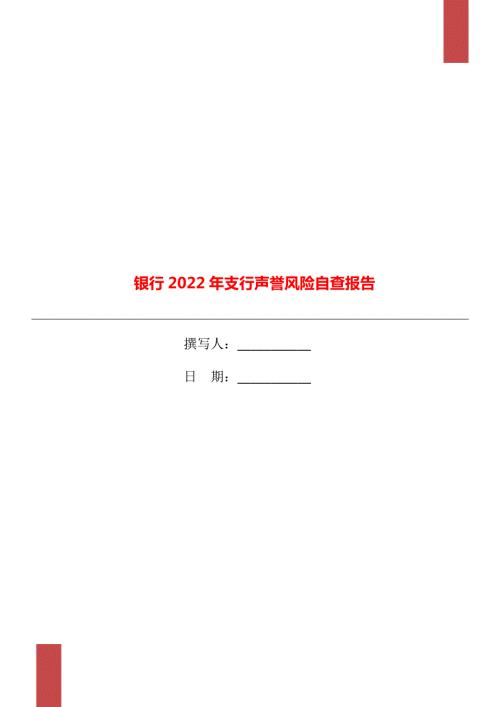 银行2022年支行声誉风险自查报告.doc