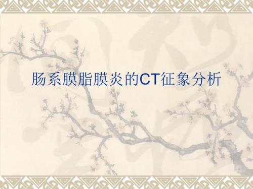 肠系膜脂膜炎的CT课件.ppt