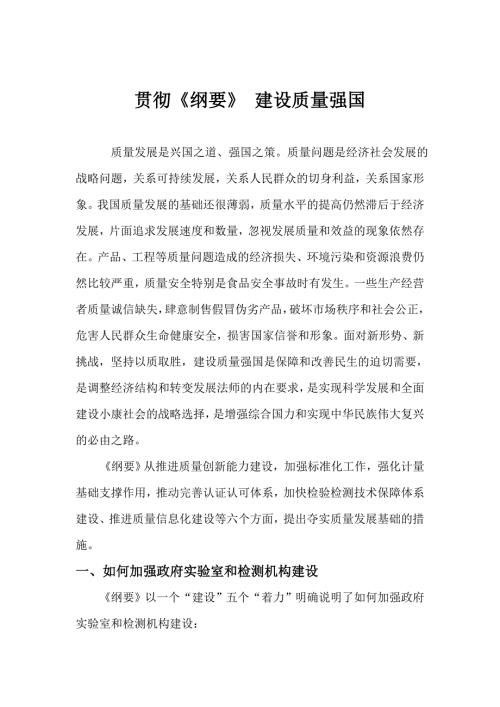 贯彻纲要建设质量强国.doc