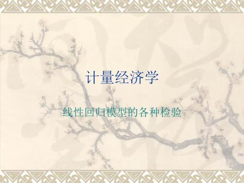 计量经济学中的各种检验课件.ppt