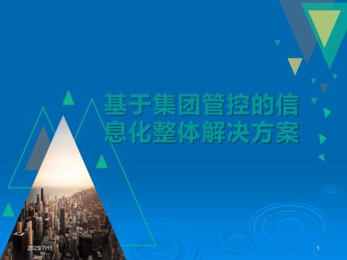 集团信息化管控模式.ppt