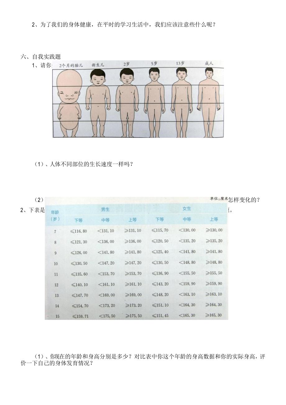 苏教版科学六年级下册单元测试题附答案.docx_第3页
