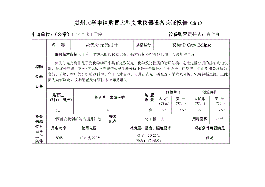 荧光分光光度计申请购置论证报告.doc贵州大学.doc_第2页
