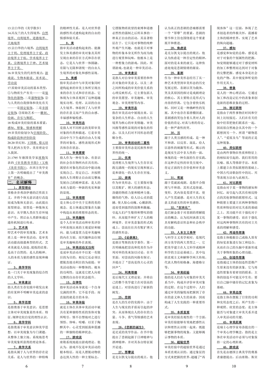 自学考试专题美学名词解释简答论述.doc_第2页