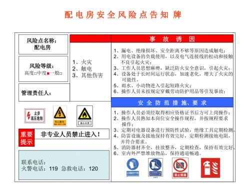 风险点安全告知配电房.ppt