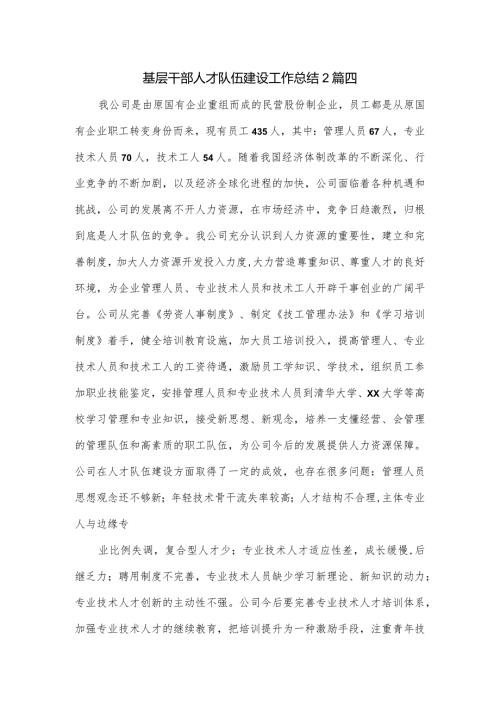 基层干部人才队伍建设工作总结2篇.docx