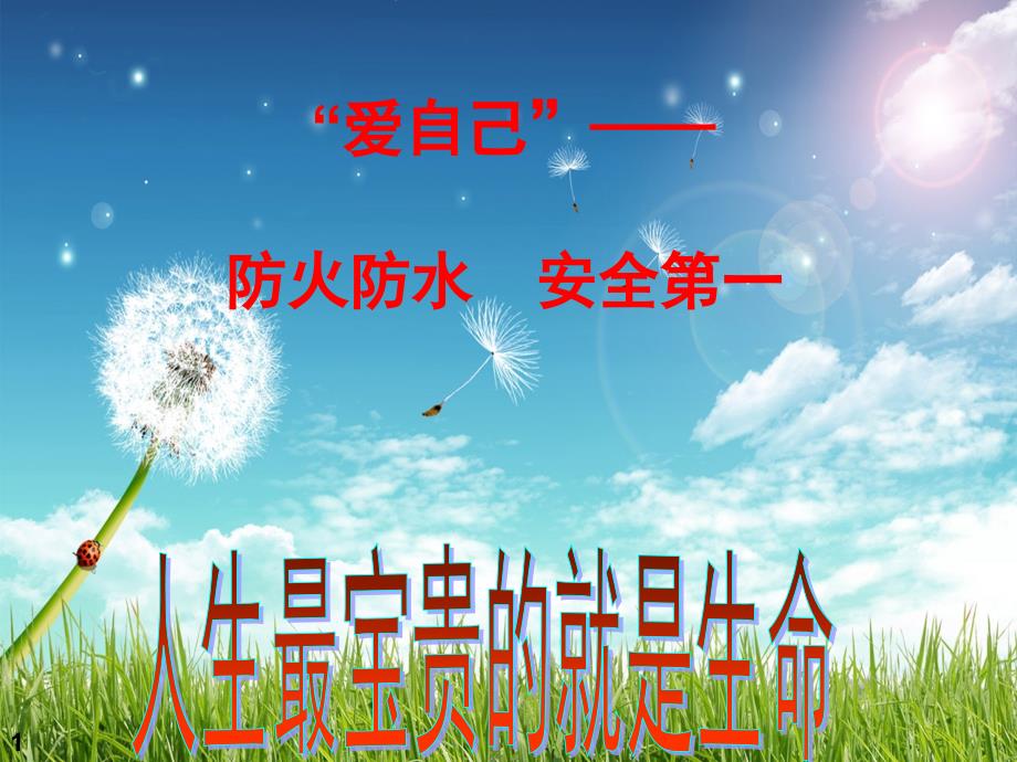 珍爱生命防火防水主题班会.pptx_第1页