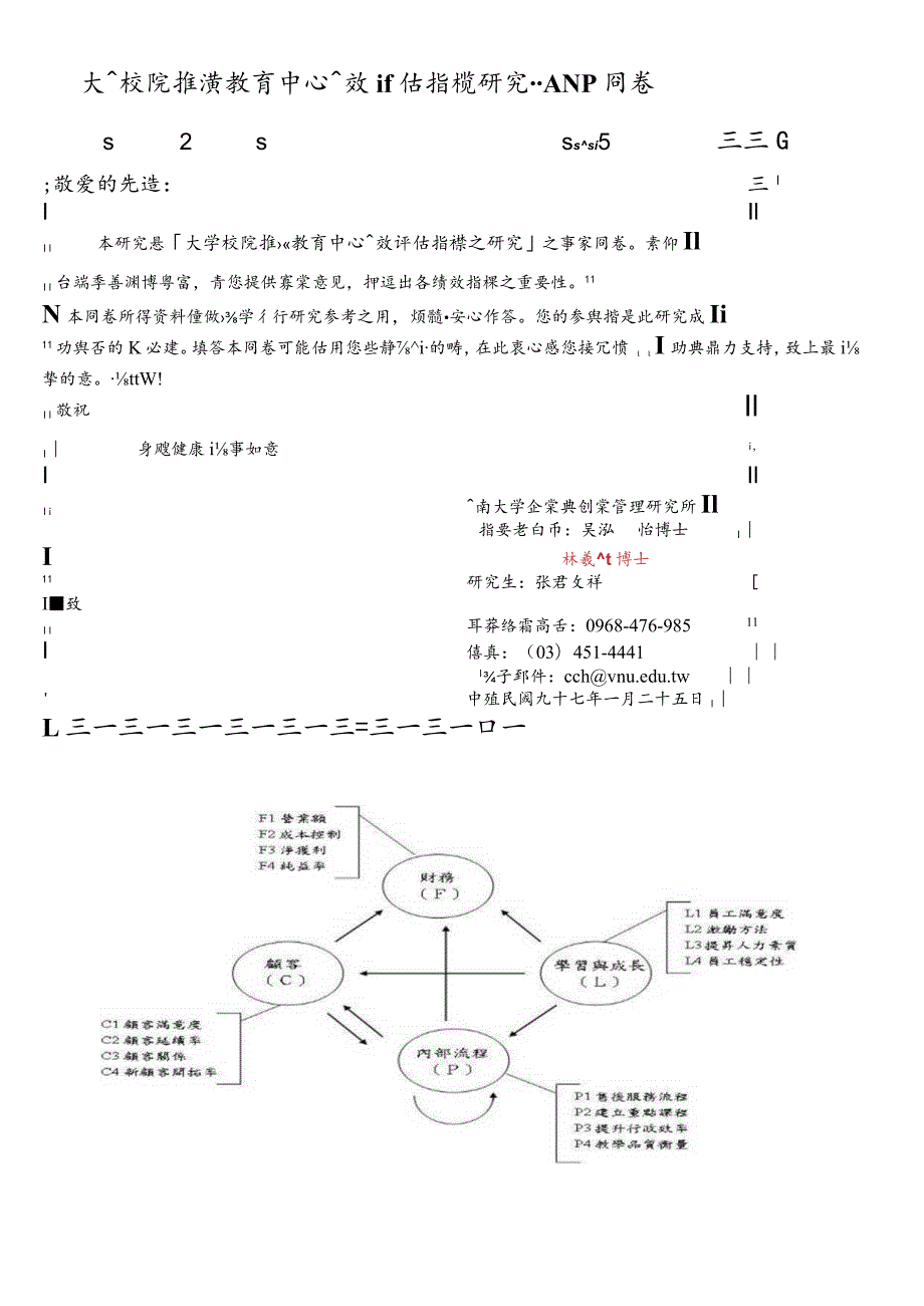 大学校院推广教育中心绩效评估指标研究ANP问卷.docx_第1页