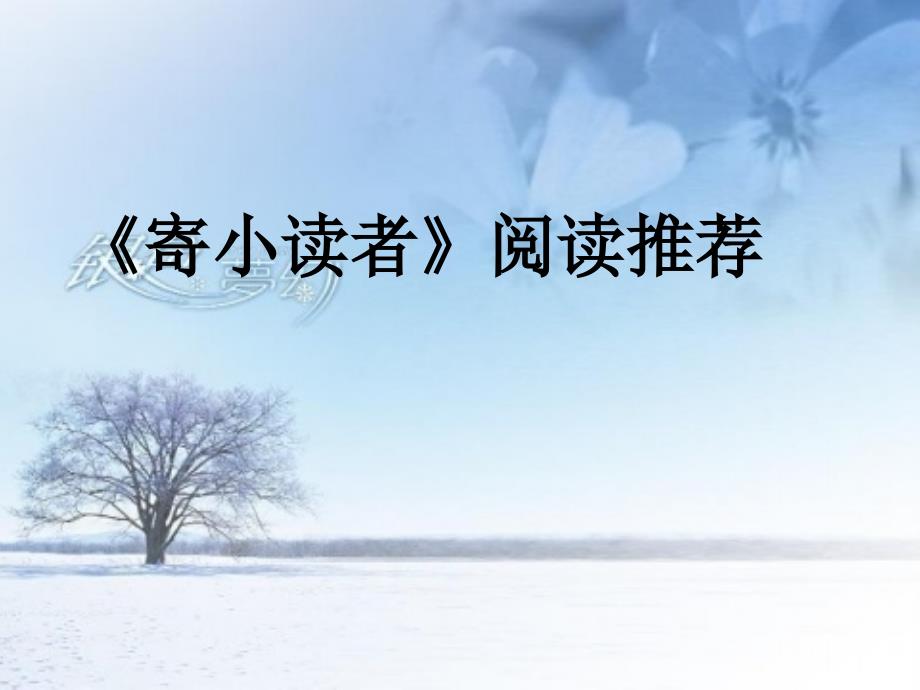 寄小读者导读课PPT课件.ppt_第1页