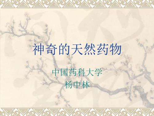 神奇的天然药物.ppt