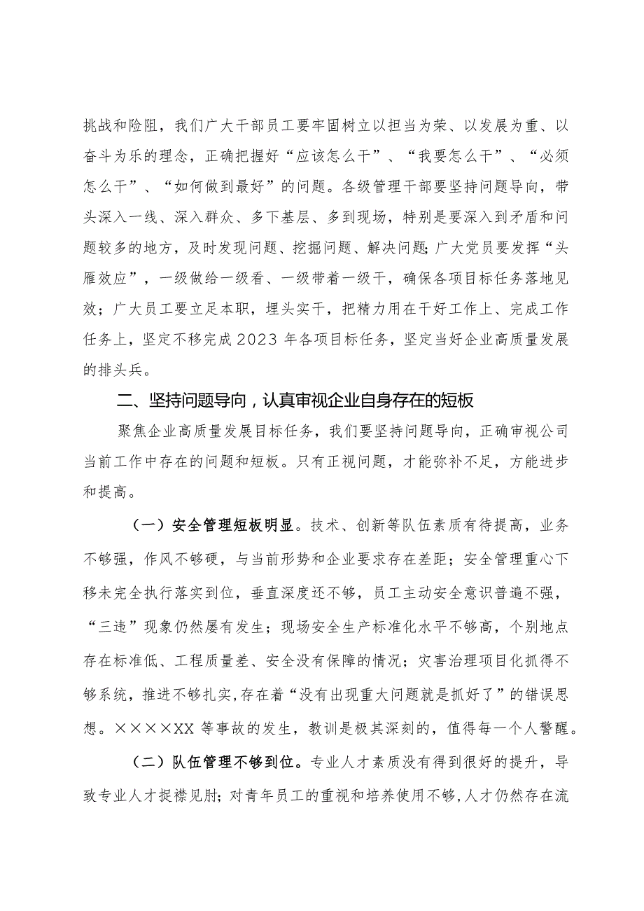 2023公司务虚会发言材料.docx_第2页