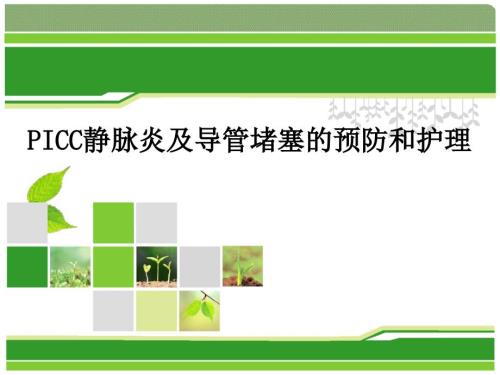 PICC静脉炎及导管堵塞的预防和护理.ppt