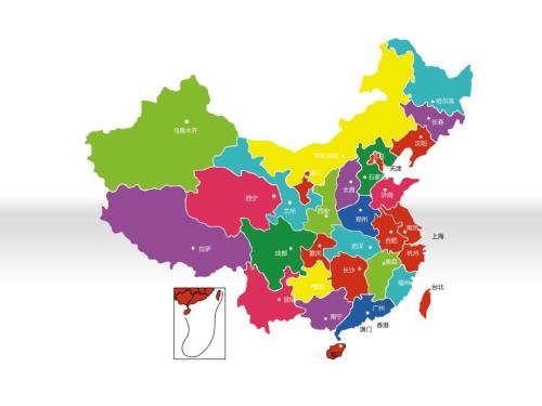 PPT中国地图可修改镂空素材.ppt