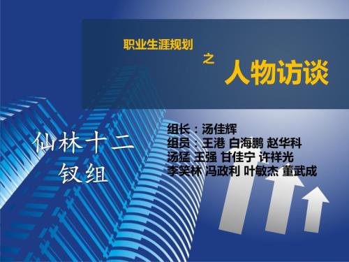大学生职业生涯规划之人物访谈PPT.ppt