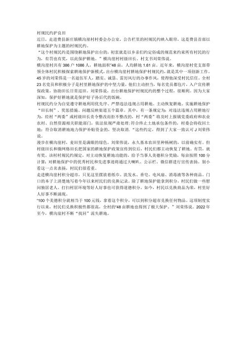 耕地保护村规民约护良田.docx