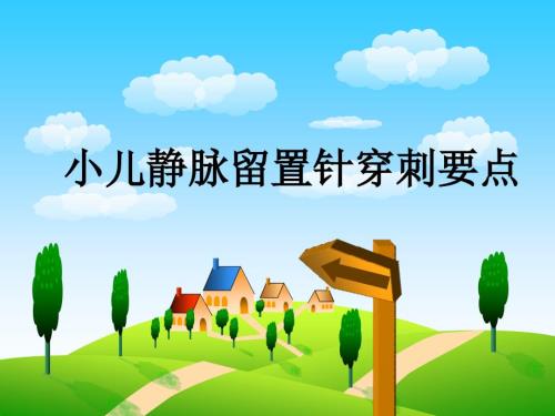 小儿静脉留置针穿刺要点内容.ppt