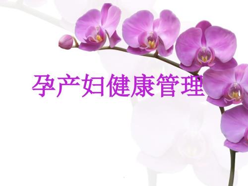 孕产妇健康管理PPT课件.ppt