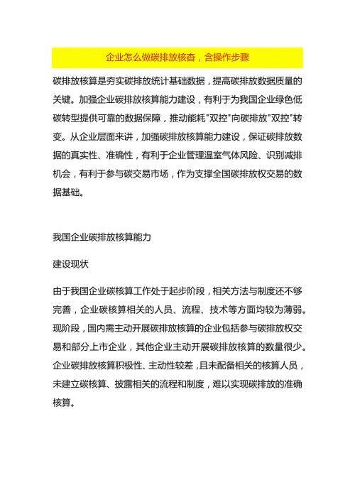 企业怎么做碳排放核查含操作步骤.docx