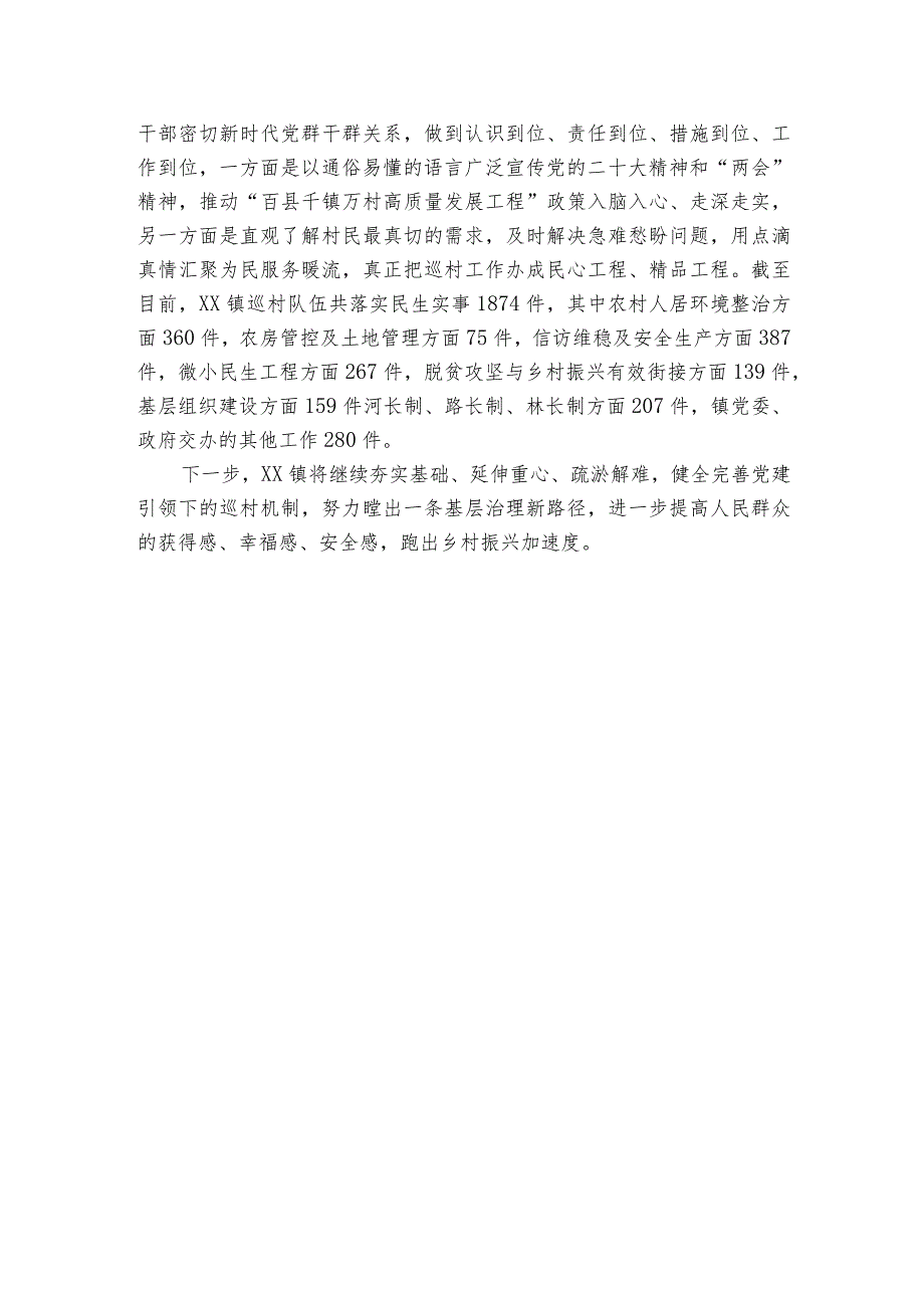 乡镇党建领航以巡促治谋振兴经验材料.docx_第2页