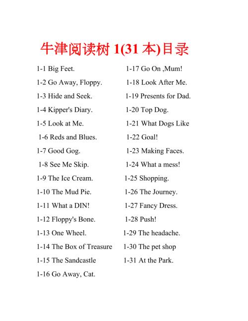 牛津阅读树1级31本文本.doc