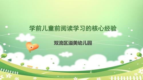 学前儿童前阅读学习的核心经验.ppt