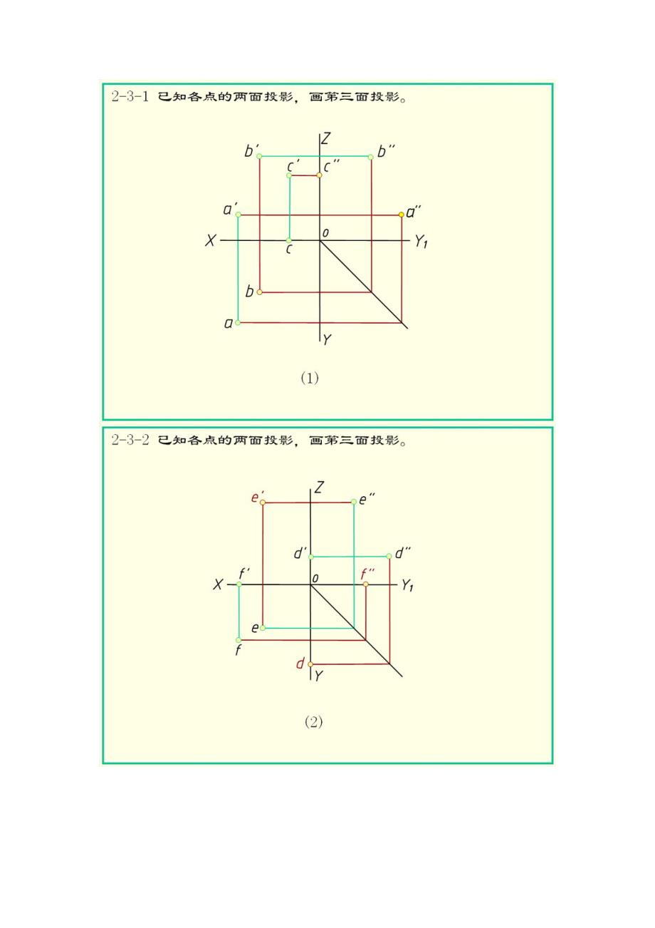 画法几何习题集答案.doc_第2页