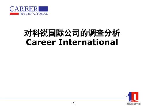 对科锐国际公司的调查分析.ppt
